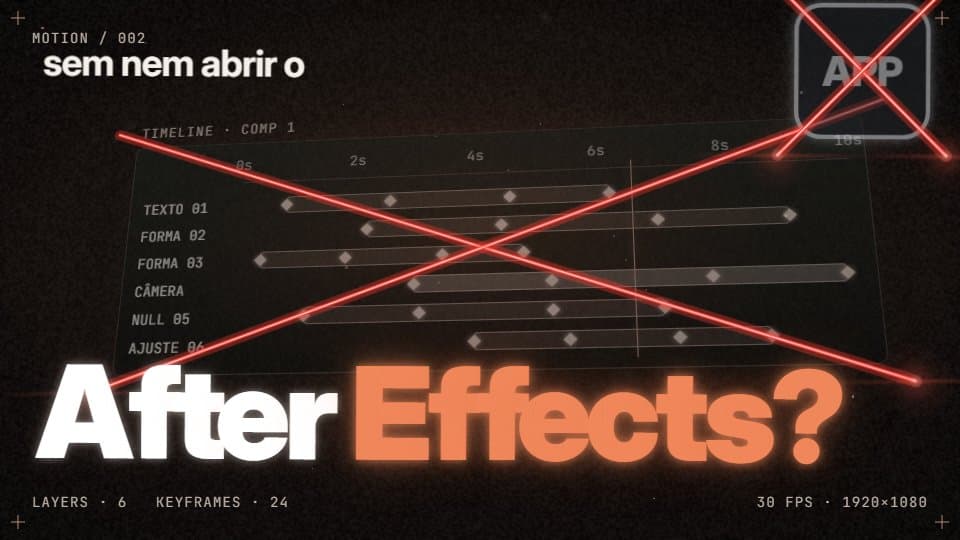 Cena com a frase After Effects riscada