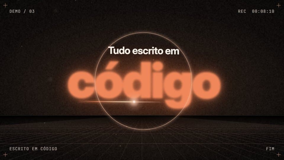Palavra código com onda de luz